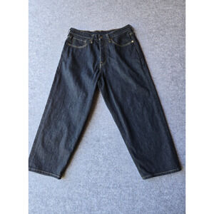 Levi's Jeans Women's Wide Cropped Legs Button Up Dark Wash High Rise 32 x 22.5